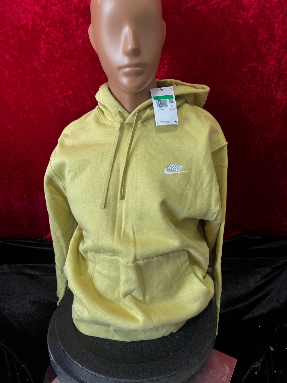 Nike Men's Zip-Up Hoodie in Olive Yellow